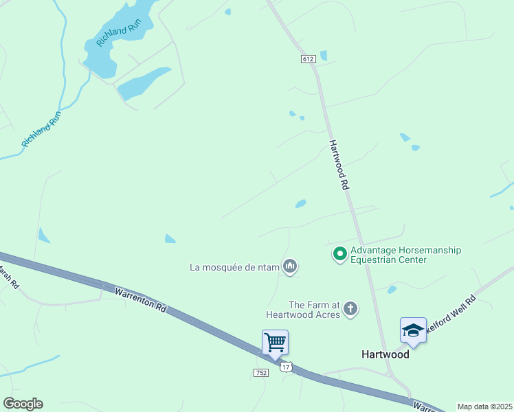 map of restaurants, bars, coffee shops, grocery stores, and more near 215 Saddle Ridge Lane in Fredericksburg