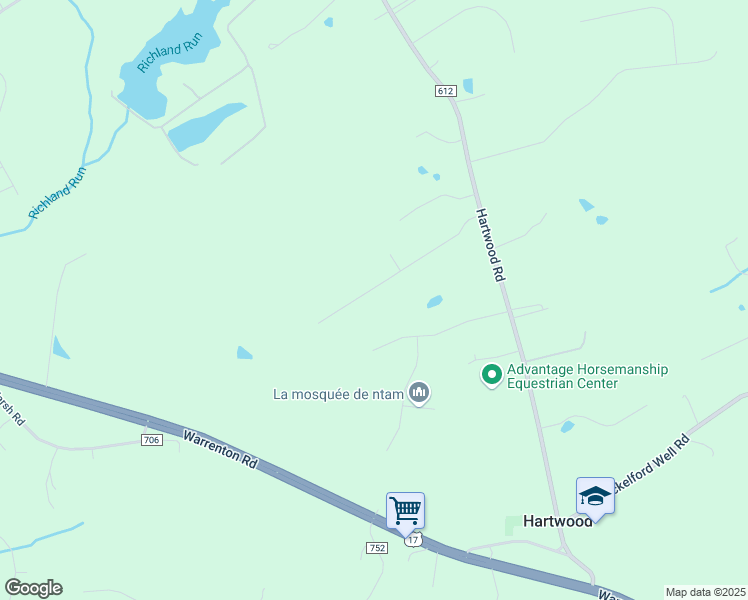map of restaurants, bars, coffee shops, grocery stores, and more near 215 Saddle Ridge Lane in Fredericksburg