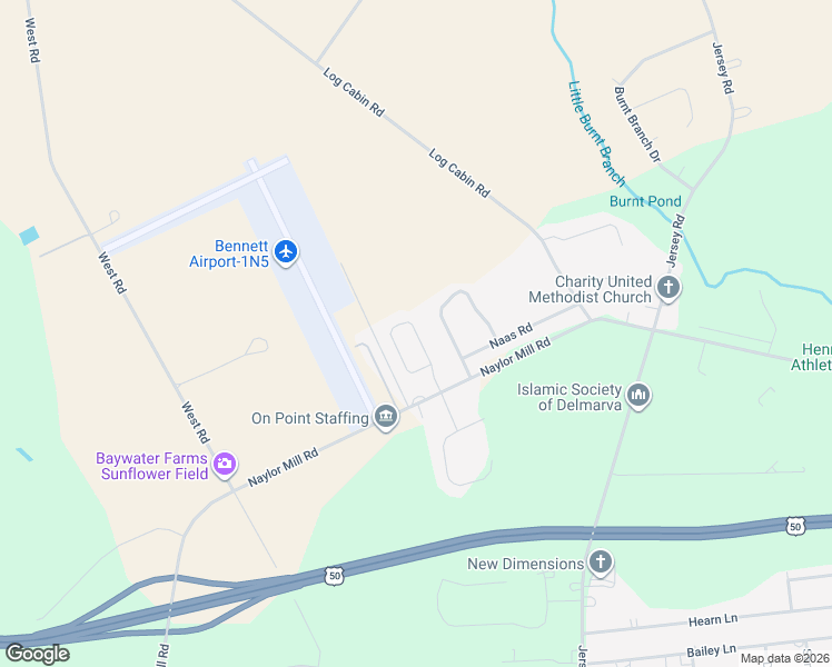 map of restaurants, bars, coffee shops, grocery stores, and more near 7857 Bennett Park Drive in Salisbury