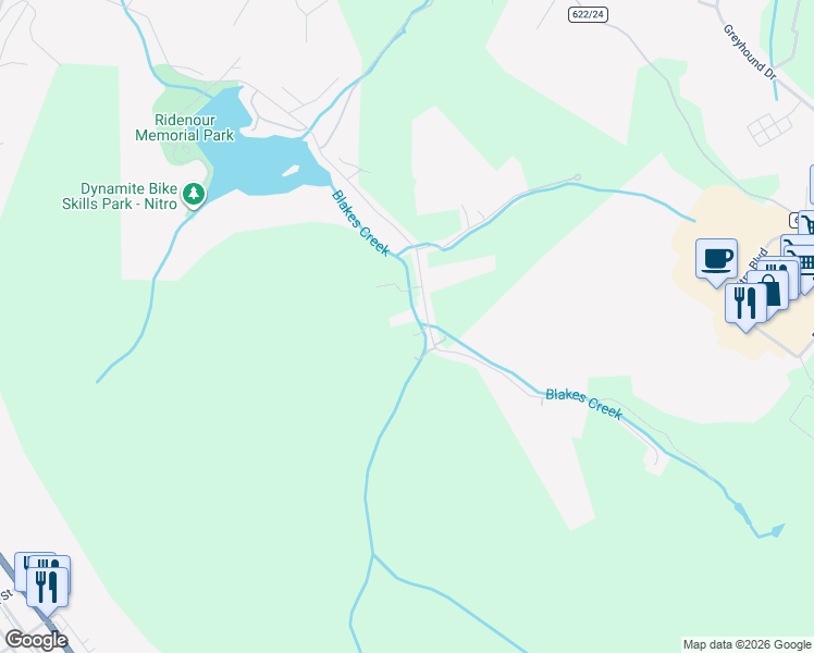 map of restaurants, bars, coffee shops, grocery stores, and more near 420 Blake Rd in Nitro