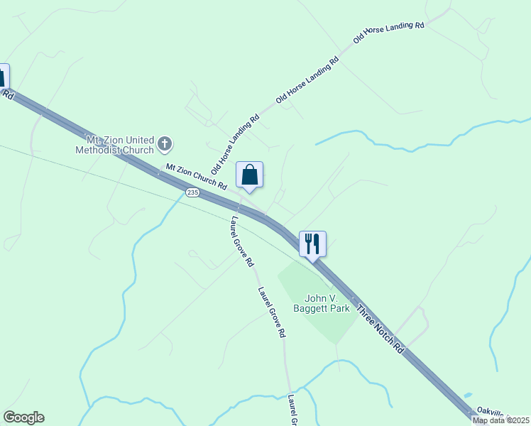 map of restaurants, bars, coffee shops, grocery stores, and more near 17412 Mount Zion Church Road in Mechanicsville