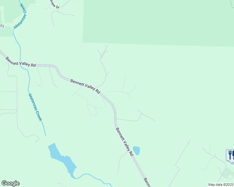 map of restaurants, bars, coffee shops, grocery stores, and more near 5405 Bennett Valley Road in Santa Rosa