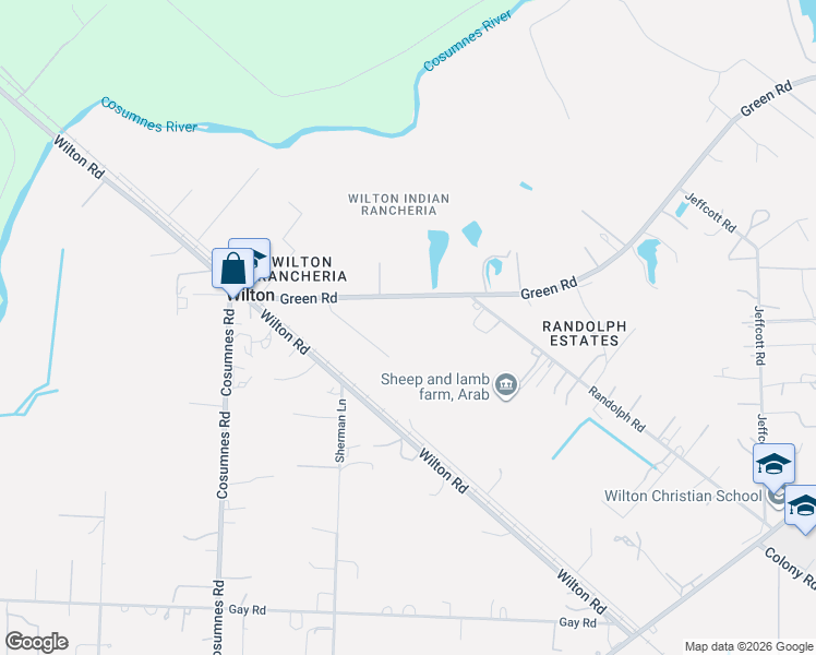 map of restaurants, bars, coffee shops, grocery stores, and more near 9561 Danlar Court in Wilton