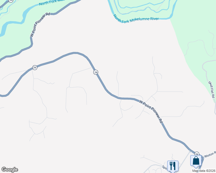 map of restaurants, bars, coffee shops, grocery stores, and more near 23414 West Point Pioneer Road in West Point