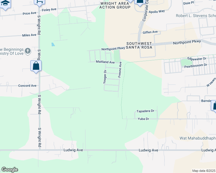 map of restaurants, bars, coffee shops, grocery stores, and more near 4864 FAIRGRAVE Avenue in Santa Rosa