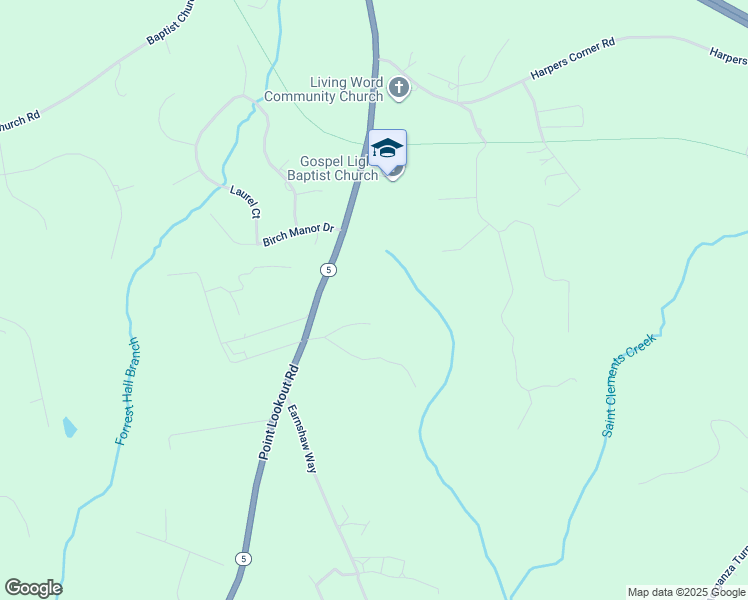 map of restaurants, bars, coffee shops, grocery stores, and more near 30954 Point Lookout Road in Mechanicsville