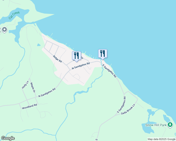 map of restaurants, bars, coffee shops, grocery stores, and more near 27068 Cape Saint Marys Drive in Mechanicsville