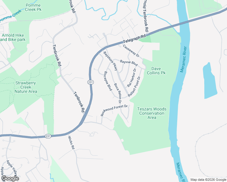 map of restaurants, bars, coffee shops, grocery stores, and more near 3357 Biscayne Boulevard in Arnold