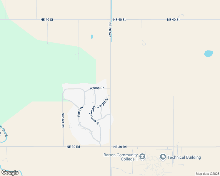 map of restaurants, bars, coffee shops, grocery stores, and more near 1 Hilltop Drive in Great Bend