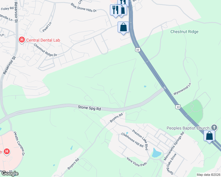 map of restaurants, bars, coffee shops, grocery stores, and more near 432 Boyers Road in Harrisonburg