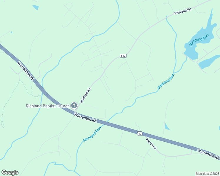 map of restaurants, bars, coffee shops, grocery stores, and more near 78 Richland Road in Fredericksburg