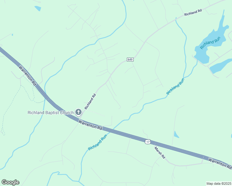 map of restaurants, bars, coffee shops, grocery stores, and more near 78 Richland Road in Fredericksburg