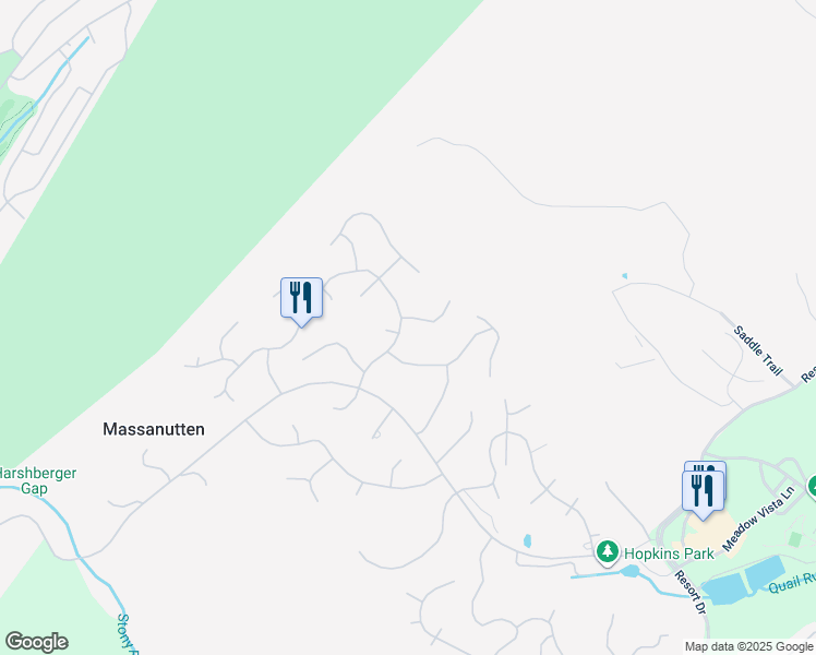 map of restaurants, bars, coffee shops, grocery stores, and more near 2638 Hopkins Drive in McGaheysville