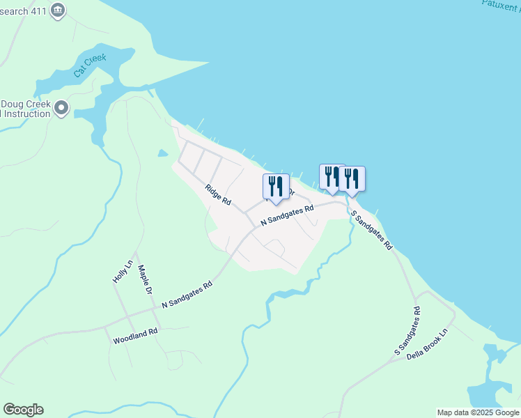 map of restaurants, bars, coffee shops, grocery stores, and more near 42273 Allison Drive in Mechanicsville