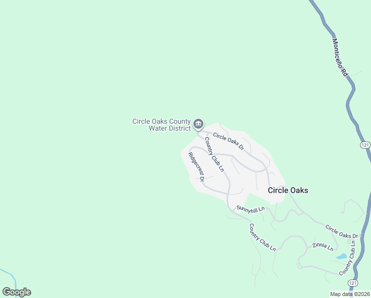 map of restaurants, bars, coffee shops, grocery stores, and more near 116 Ridgecrest Drive in Napa