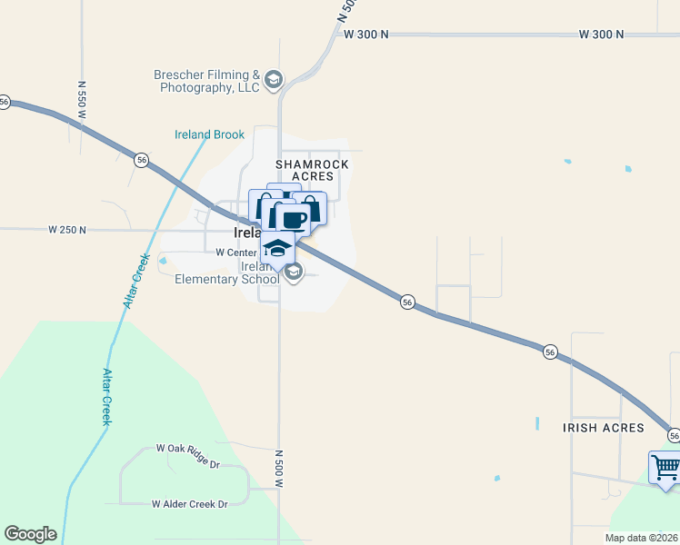 map of restaurants, bars, coffee shops, grocery stores, and more near 4596-4972 Highway 56 in Jasper