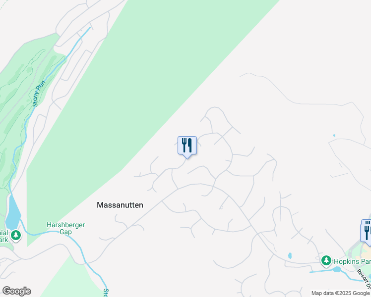 map of restaurants, bars, coffee shops, grocery stores, and more near 2942 Hopkins Drive in McGaheysville