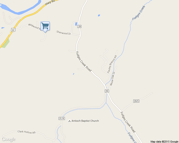 map of restaurants, bars, coffee shops, grocery stores, and more near 321 Fudges Creek Rd in Ona