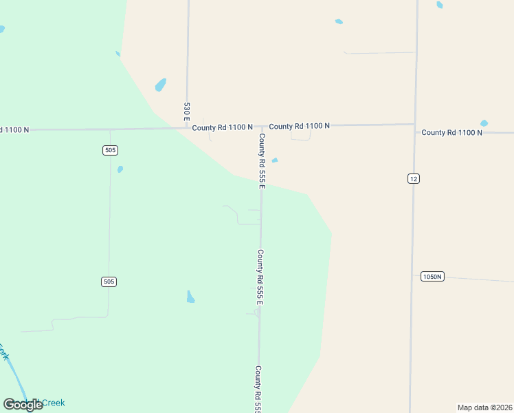 map of restaurants, bars, coffee shops, grocery stores, and more near County Road 550E in Wayne City