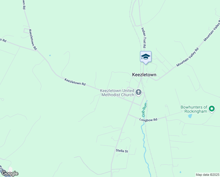 map of restaurants, bars, coffee shops, grocery stores, and more near Keezletown Road in Keezletown