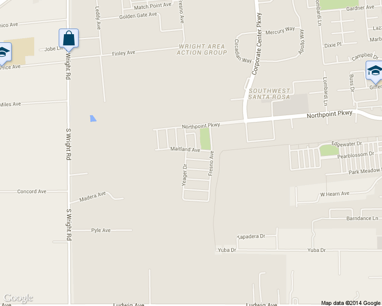 map of restaurants, bars, coffee shops, grocery stores, and more near 4480 Maitland Ave in Santa Rosa