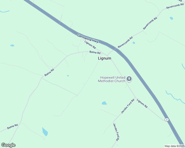 map of restaurants, bars, coffee shops, grocery stores, and more near 21063 Gibsons Lane in Lignum