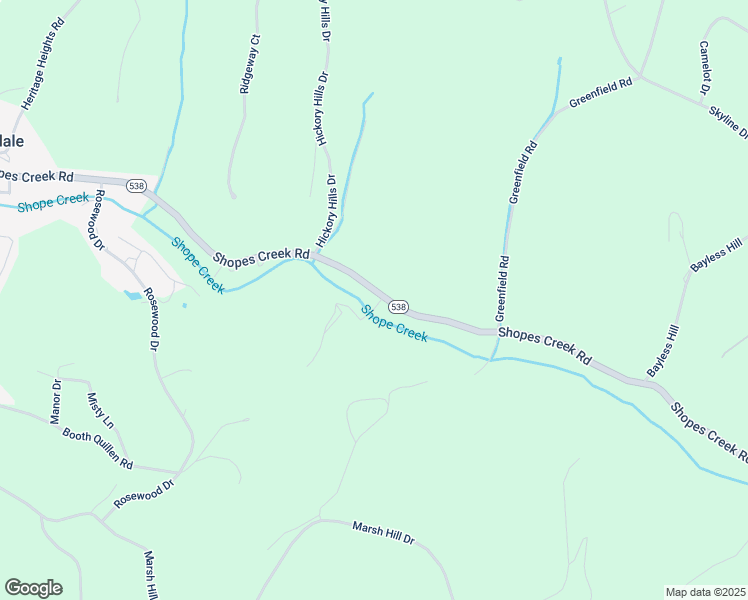 map of restaurants, bars, coffee shops, grocery stores, and more near 3098 Shopes Creek Road in Ashland
