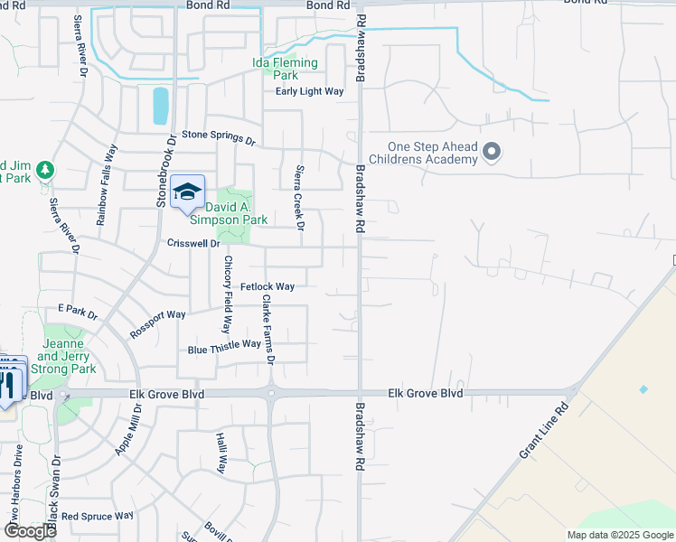 map of restaurants, bars, coffee shops, grocery stores, and more near 9466 Rush Creek Court in Elk Grove