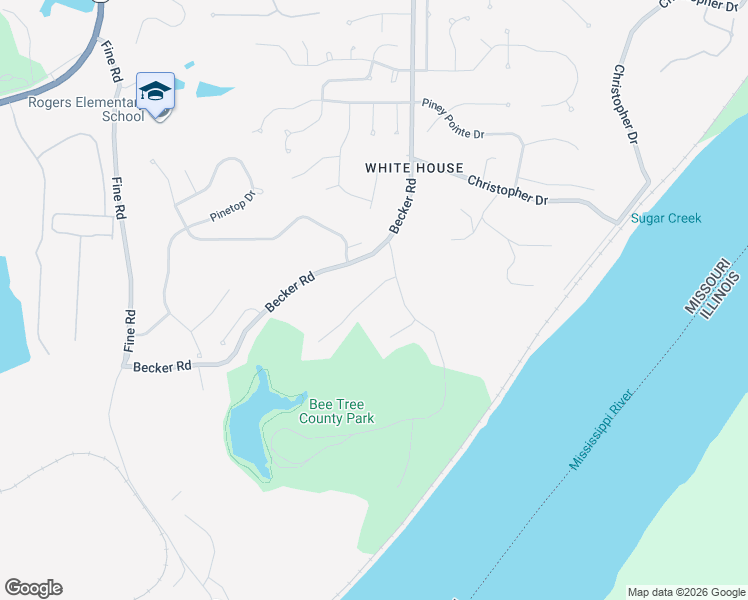 map of restaurants, bars, coffee shops, grocery stores, and more near 7618 River Walk Court in St. Louis