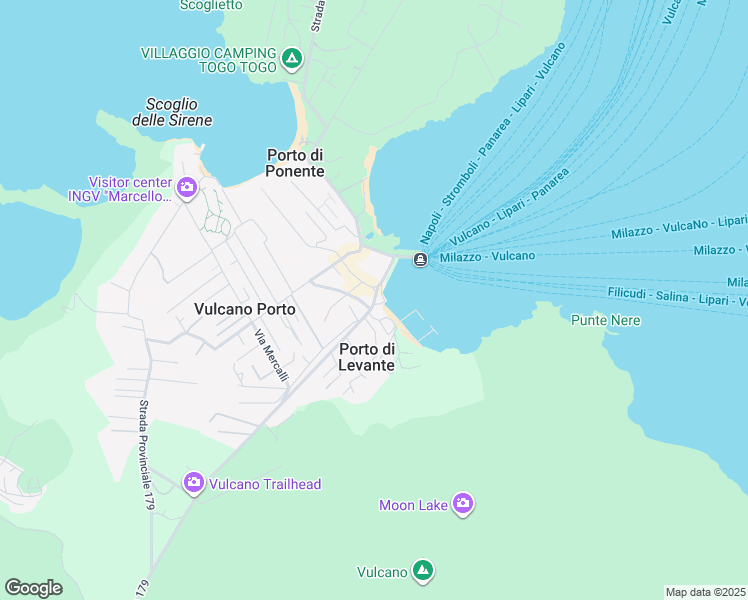 map of restaurants, bars, coffee shops, grocery stores, and more near 7 Contrada Porto Levante in Vulcano Porto
