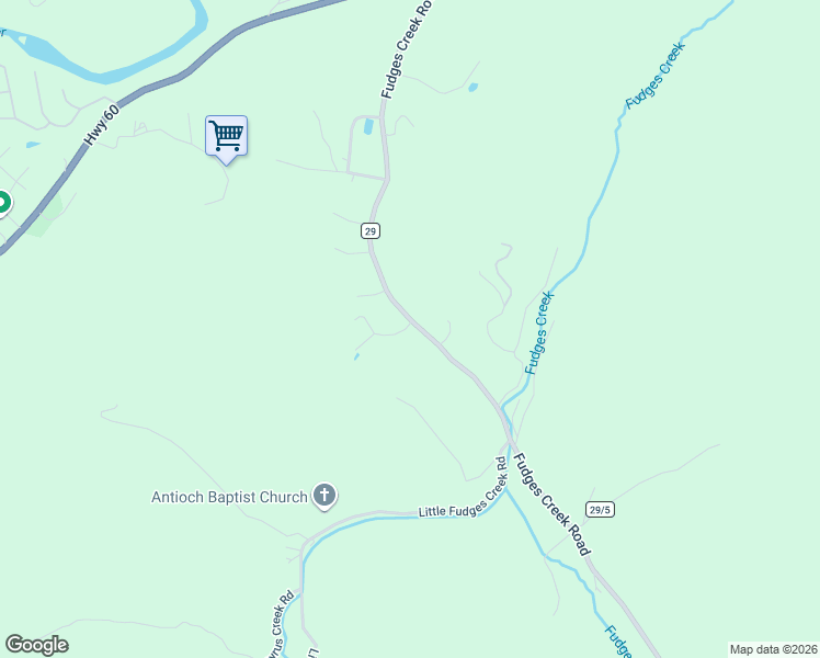 map of restaurants, bars, coffee shops, grocery stores, and more near 321 Fudges Creek Rd in Ona