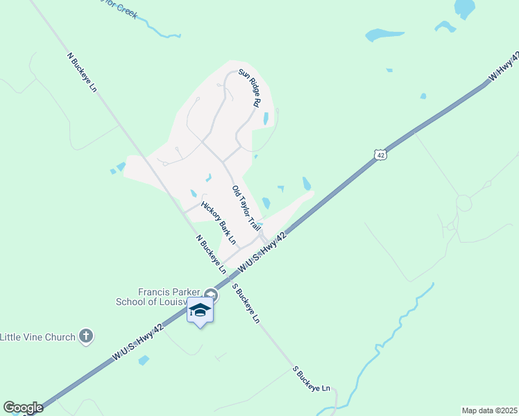 map of restaurants, bars, coffee shops, grocery stores, and more near 1307 Old Taylor Trail in Goshen