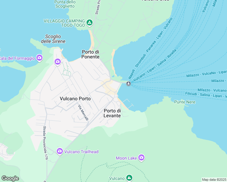 map of restaurants, bars, coffee shops, grocery stores, and more near 7 Contrada Porto Levante in Vulcano Porto