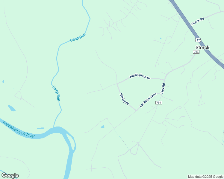 map of restaurants, bars, coffee shops, grocery stores, and more near 131 Nottingham Drive in Fredericksburg