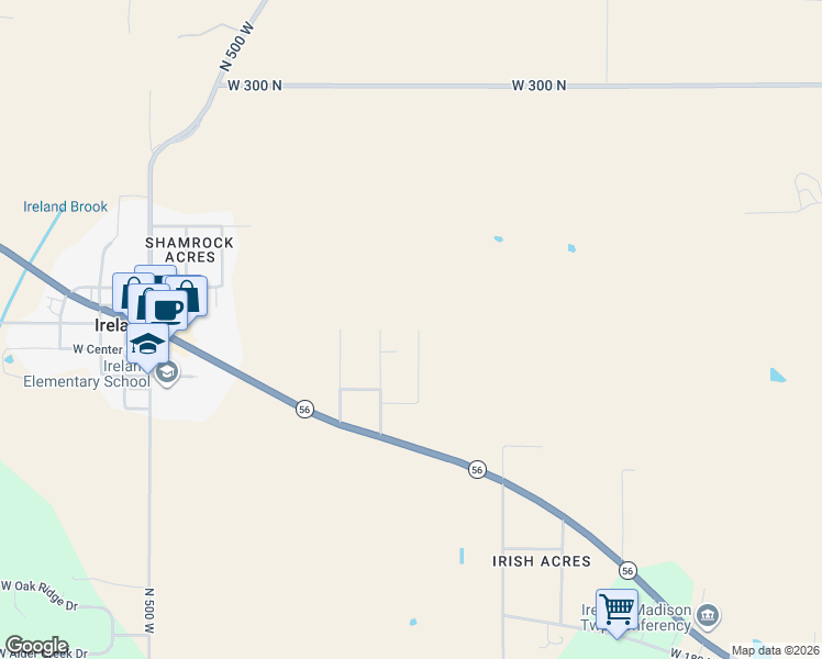 map of restaurants, bars, coffee shops, grocery stores, and more near 4401 West 230 North in Jasper