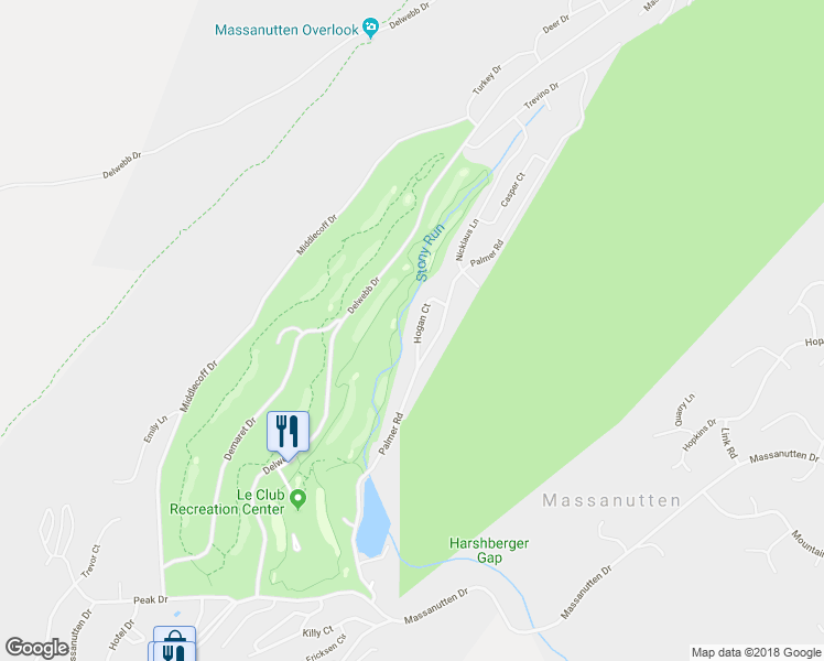 map of restaurants, bars, coffee shops, grocery stores, and more near 175 Hogan Court in McGaheysville