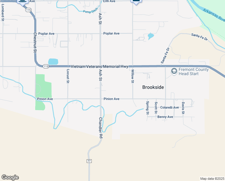 map of restaurants, bars, coffee shops, grocery stores, and more near 1821 Pinion Avenue in Cañon City