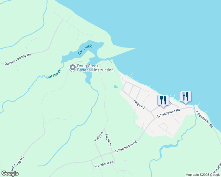 map of restaurants, bars, coffee shops, grocery stores, and more near 27212 Holly Lane in Mechanicsville
