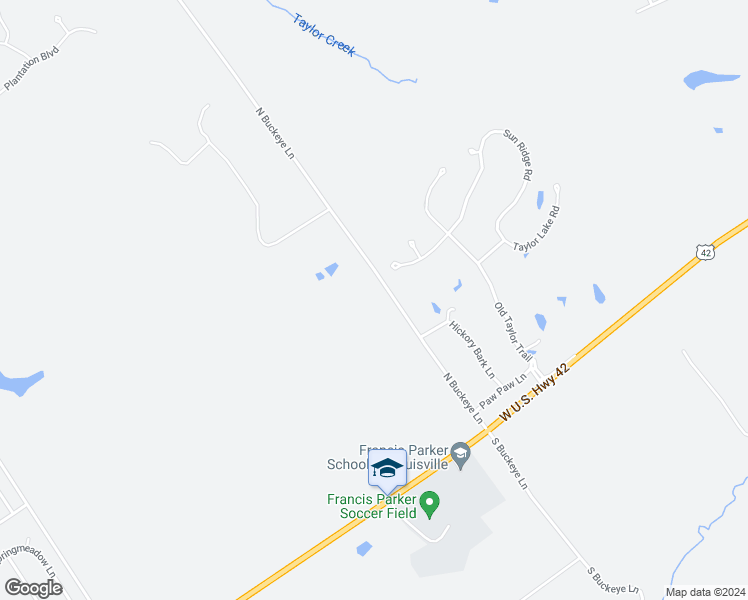 map of restaurants, bars, coffee shops, grocery stores, and more near 1524 North Buckeye Lane in Goshen