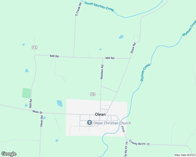 map of restaurants, bars, coffee shops, grocery stores, and more near 711-729 County Road P-2B in Olean