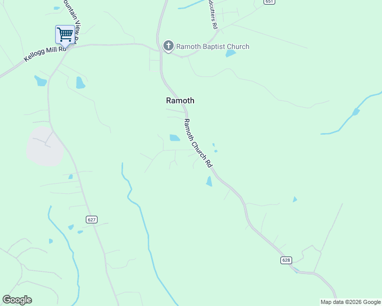 map of restaurants, bars, coffee shops, grocery stores, and more near 600 Ramoth Church Road in Fredericksburg