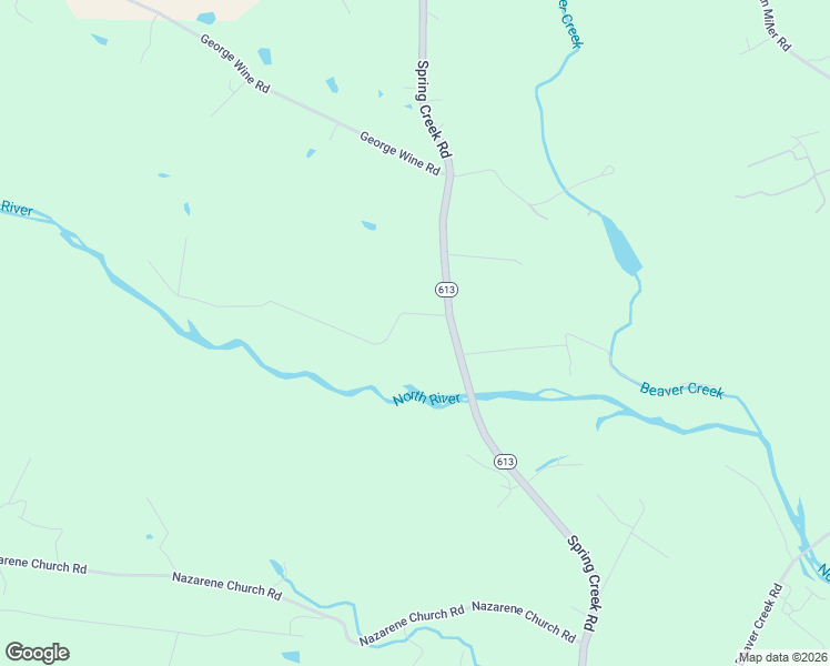 map of restaurants, bars, coffee shops, grocery stores, and more near 7921 Spring Creek Road in Bridgewater