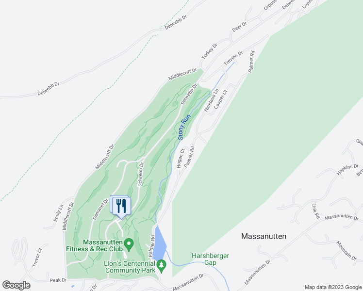map of restaurants, bars, coffee shops, grocery stores, and more near 247 Hogan Court in McGaheysville