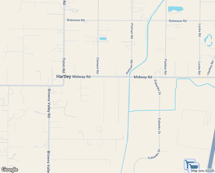 map of restaurants, bars, coffee shops, grocery stores, and more near 4600 Midway Road in Vacaville