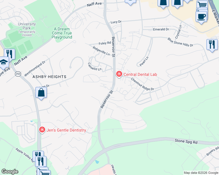 map of restaurants, bars, coffee shops, grocery stores, and more near 2470 State Route 710 in Harrisonburg