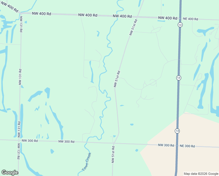 map of restaurants, bars, coffee shops, grocery stores, and more near 345 Northwest 51 Road in Clinton