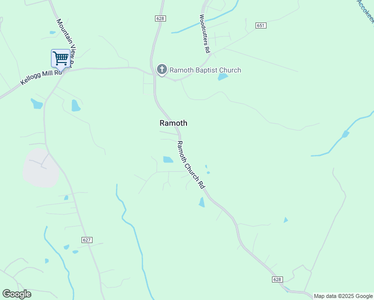 map of restaurants, bars, coffee shops, grocery stores, and more near 569 Ramoth Church Road in Fredericksburg