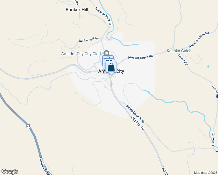 map of restaurants, bars, coffee shops, grocery stores, and more near 14400 Gods Hill in Amador City