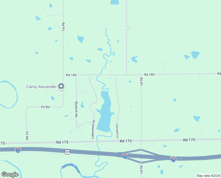 map of restaurants, bars, coffee shops, grocery stores, and more near 21 Locust Lane in Emporia