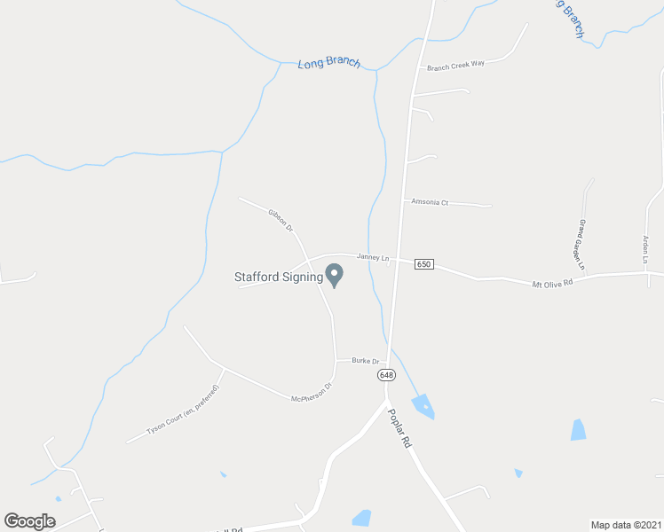 map of restaurants, bars, coffee shops, grocery stores, and more near 25 Janney Lane in Fredericksburg